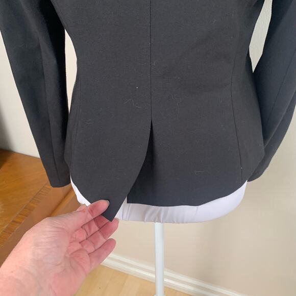 Calvin Klein Siz 4 Blazer Jacket Black Career Office Minimalist Capsule Wardrobe - Picture 9 of 13